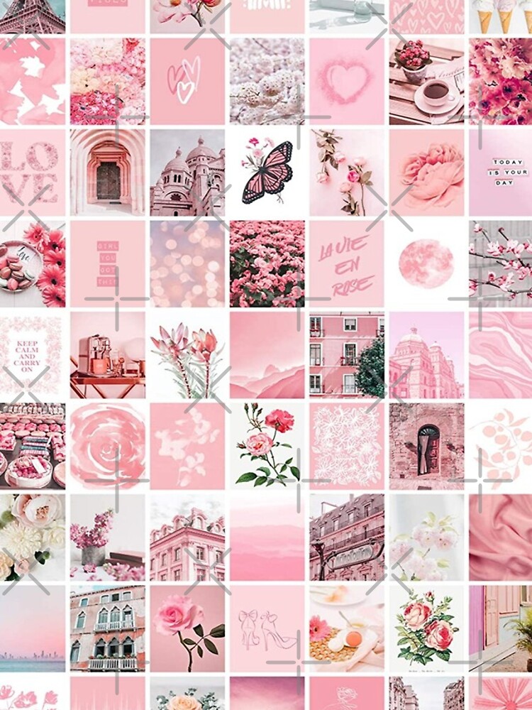 Pink aesthetic collage