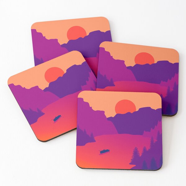 Item preview, Pragser Wildsee Landscape Italy Synthwave Colors designed and sold by InvestingRoad.