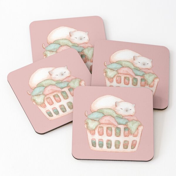 Item preview, Cat on laundry box - Cats & Laundry designed and sold by Denise, Denisn't.