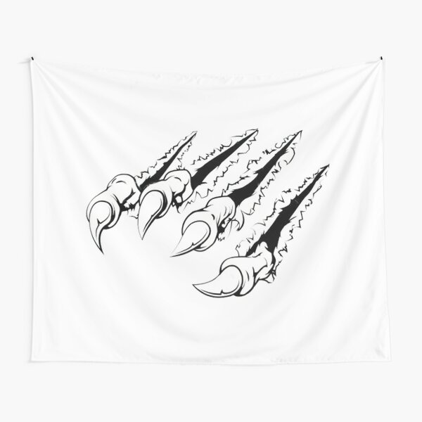 White 2025 claws tapestry