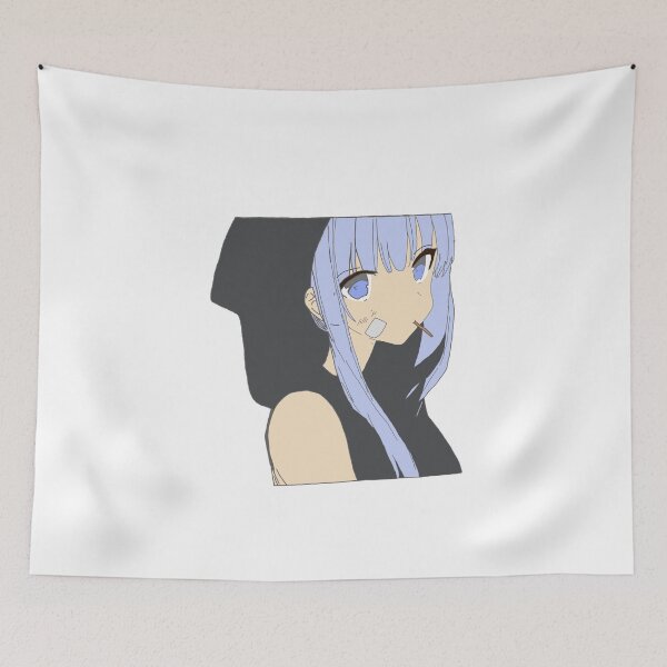 Item preview, Anime girl in black hoodie designed and sold by MysticStudio.