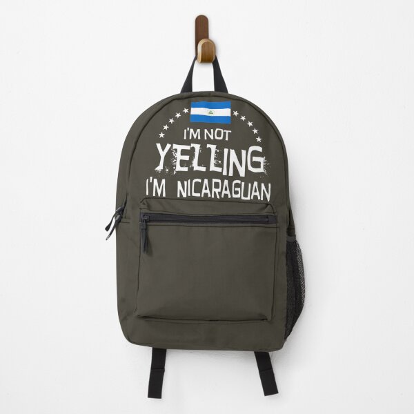Item preview, I'm not yelling, I'm Nicaraguan. Flag of Nicaraguan. designed and sold by obedtheartist.