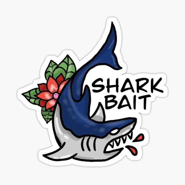 Shark Bait Sticker for Sale by HaydenModernArt