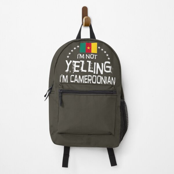 Item preview, I'm not yelling, I'm Cameroonian. Flag of Cameroon. designed and sold by obedtheartist.