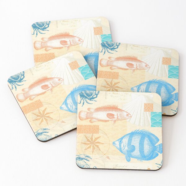 Item preview, Coastal Lifestyle Vintage Beach House Sea Creatures designed and sold by AntiqueImages.