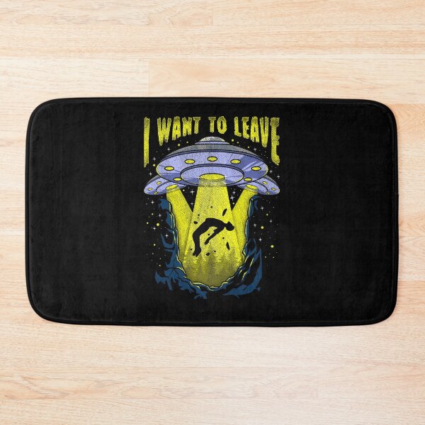 Item preview, I Want To Leave Funny UFO Alien Spaceship Pun designed and sold by perfectpresents.