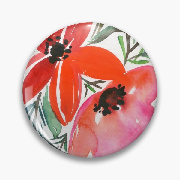 Item preview, red flowers in festive foliage designed and sold by kosarandrea.