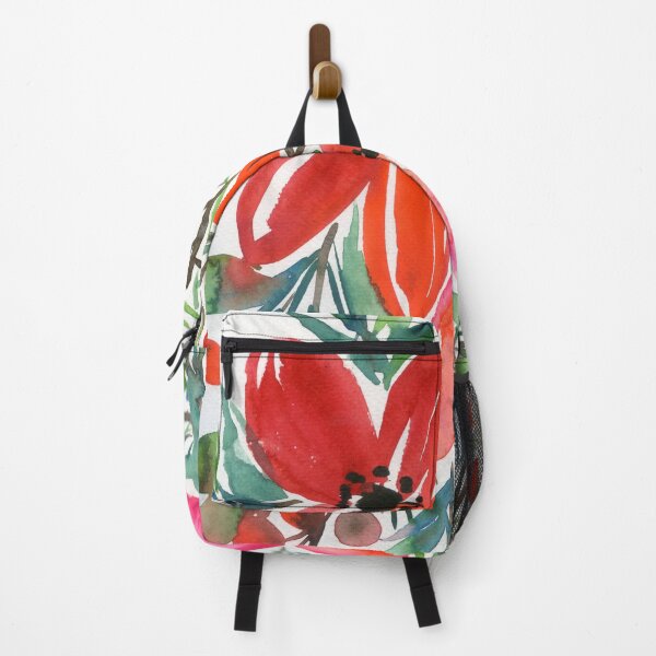 Item preview, red flowers in festive foliage designed and sold by kosarandrea.