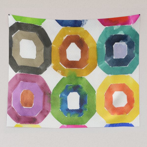 Item preview, colorful octagons designed and sold by kosarandrea.