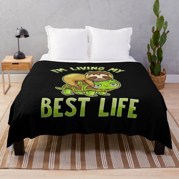 Item preview, Cute Sloth & Turtle I'm Living My Best Life designed and sold by perfectpresents.