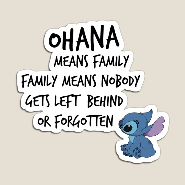Stitch Ohana Means Familie Zitat Aquarell Kunst Druck Lilo Druck