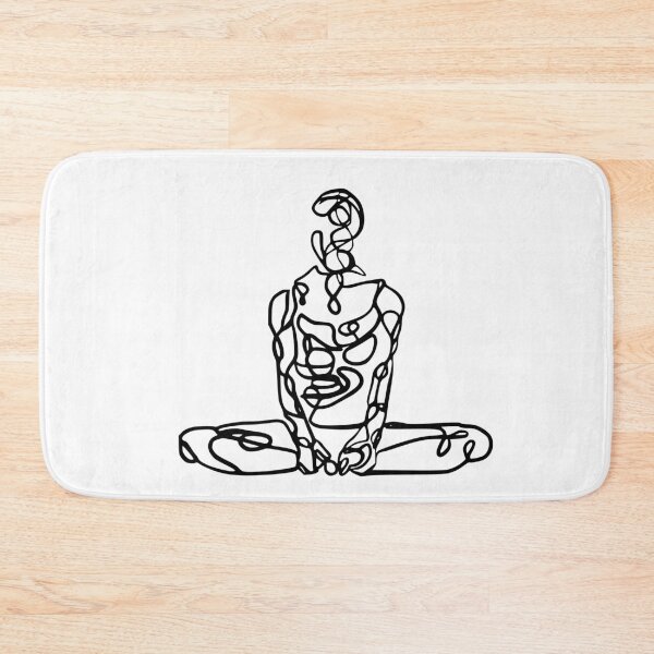 Item preview, Contour Line Yoga-Seated Yoga Butterfly Pose 1  designed and sold by FranksArtWorld.