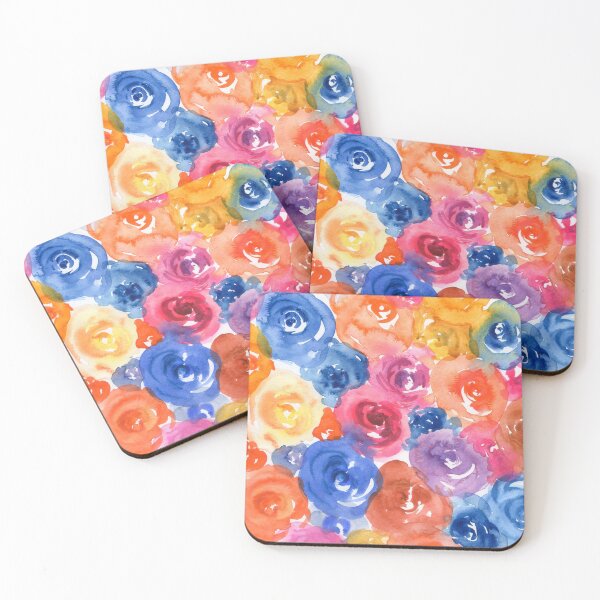 Item preview, pink, red and blue roses designed and sold by kosarandrea.