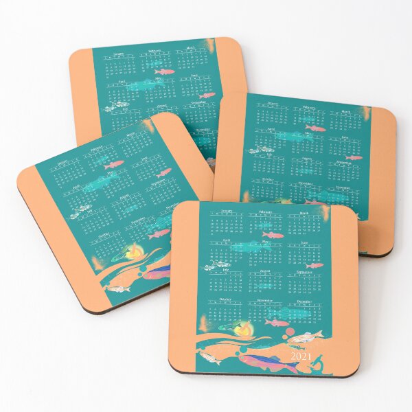 Item preview, Zebrafish Calendar  designed and sold by priyankaoberoi.