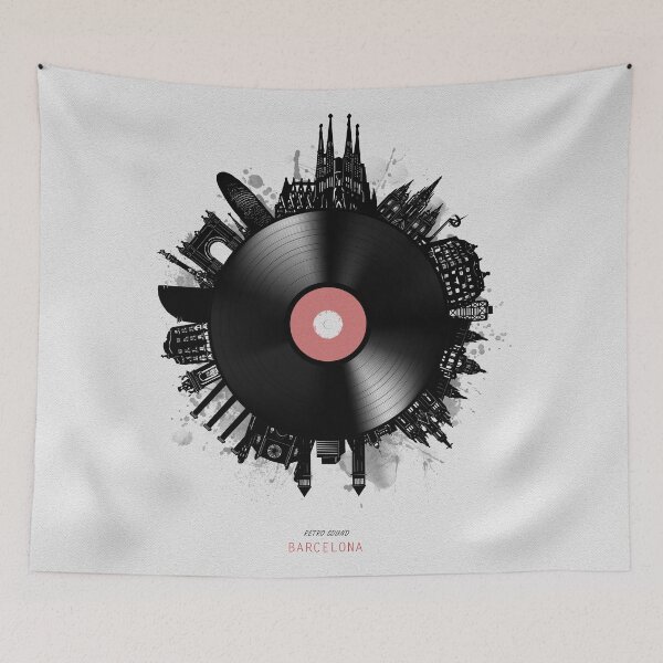 Item preview, barcelona skyline vinyl designed and sold by BekimART2.