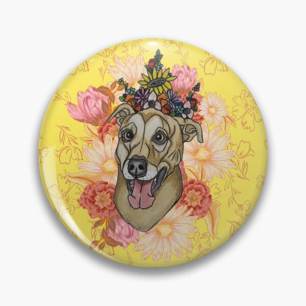 Artikelvorschau, Trunks der Hund mit Blumenkrone mit gelbem Hintergrund entworfen und verkauft von AlissaLavish.