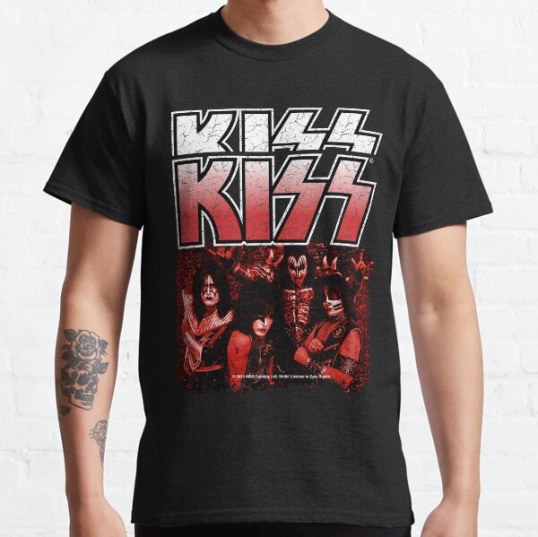 KISS ® Fan Art | Red distressed design Classic T-Shirt