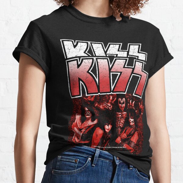 KISS ® Fan Art | Red distressed design Classic T-Shirt