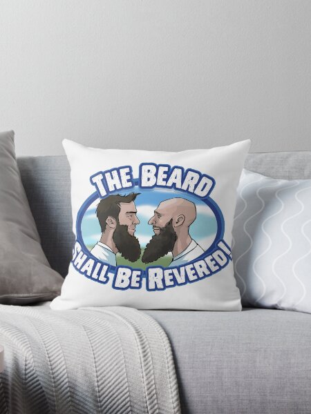 Beard Revered Throw Pillow