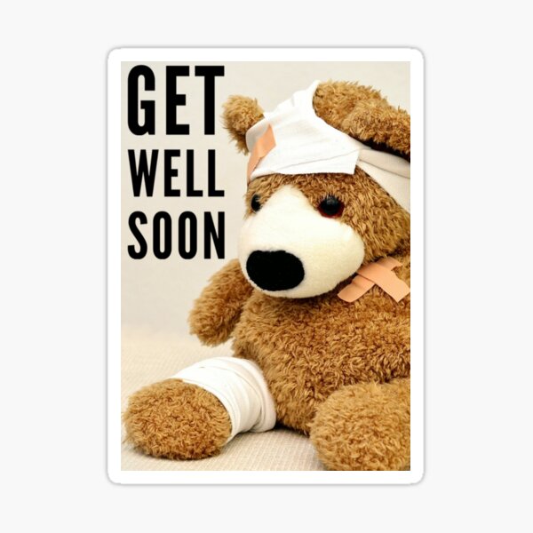 Item preview, Get well soon teddy designed and sold by Trending-Ts.