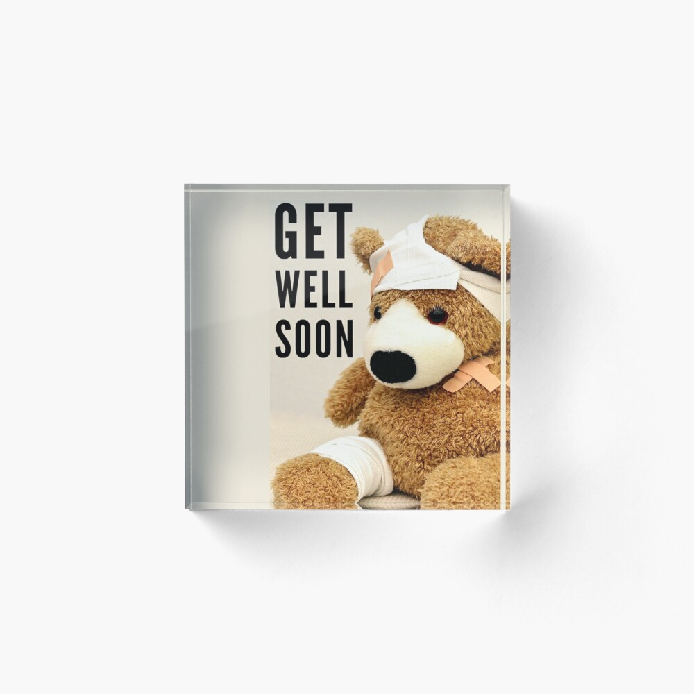 Get Well Card Cute Teddy Bear Get Well Soon Flo - Folksy