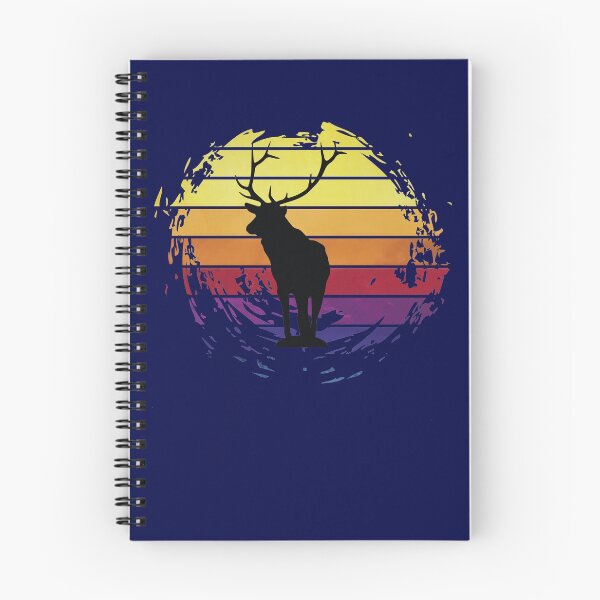 Item preview, Deer stag animal with big horns on retrostyle retro background designed and sold by ChatterFox.
