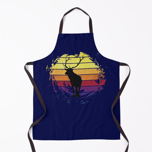 Item preview, Deer stag animal with big horns on retrostyle retro background designed and sold by ChatterFox.