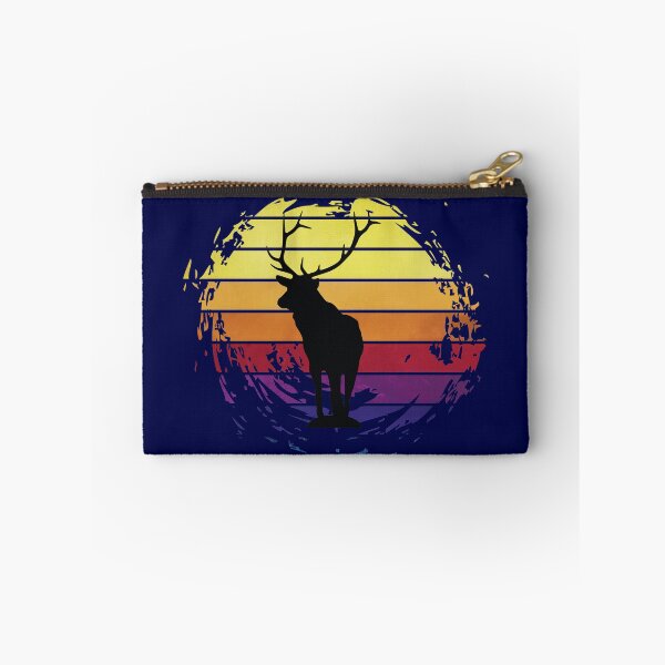 Item preview, Deer stag animal with big horns on retrostyle retro background designed and sold by ChatterFox.