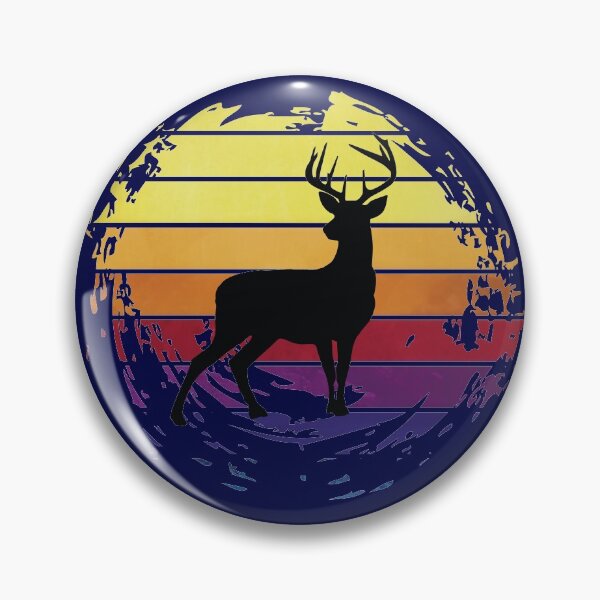 Item preview, Deer on alert animal on retrostyle retro background designed and sold by ChatterFox.