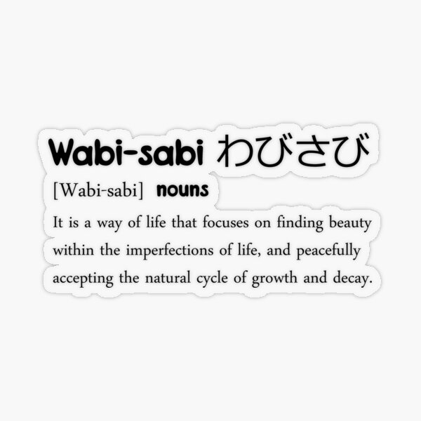 Wabi-sabi Transparent Sticker