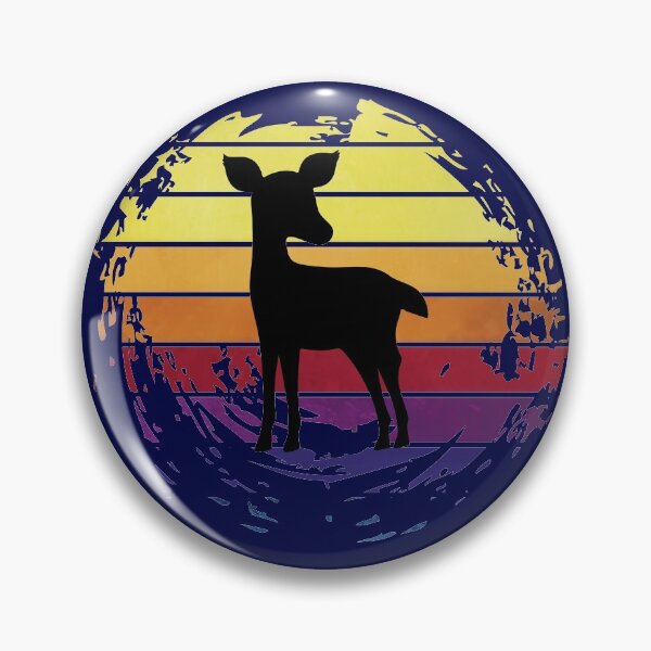 Item preview, Little deer animal on retrostyle retro background designed and sold by ChatterFox.