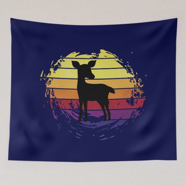 Item preview, Little deer animal on retrostyle retro background designed and sold by ChatterFox.