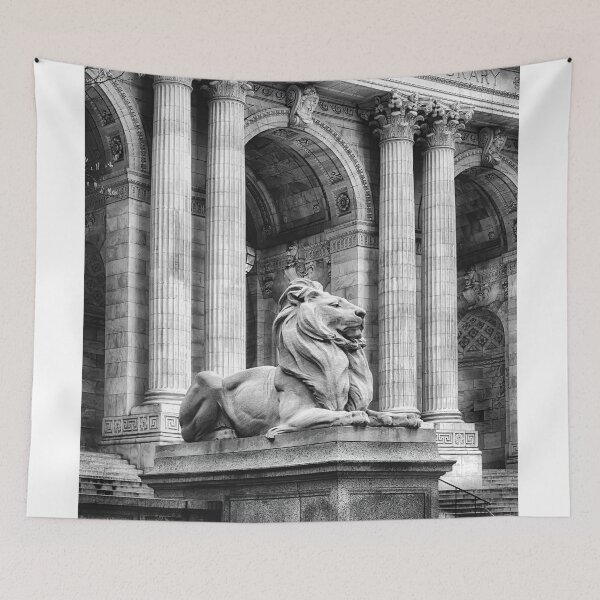 Item preview, NY Library Lion B+W designed and sold by Gerard Fornarotto.