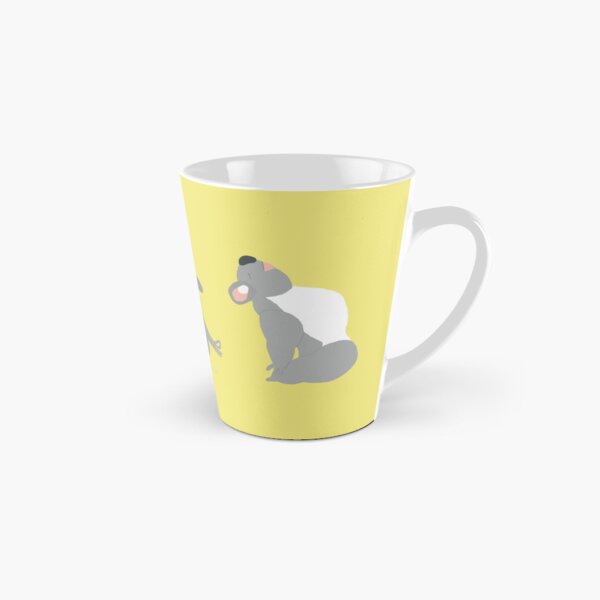 Yoga Koala Bear Yoga Poses Yellow and Grey Tall Mug