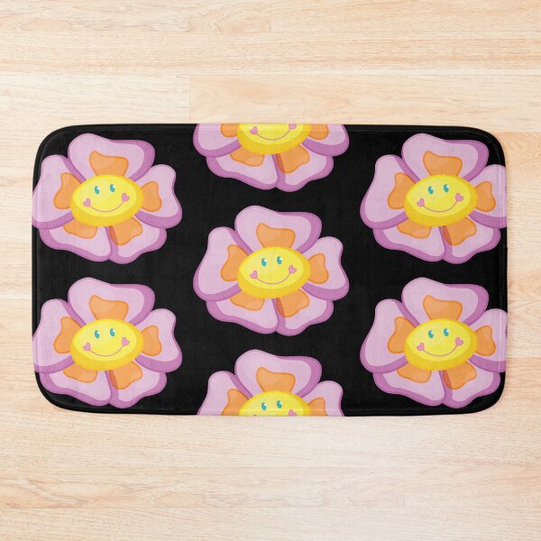 Item preview, smiley flower (black background) designed and sold by ibyrd-7.