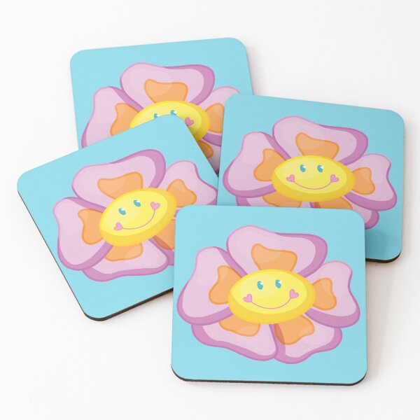 Item preview, smiley flower (blue background) designed and sold by ibyrd-7.