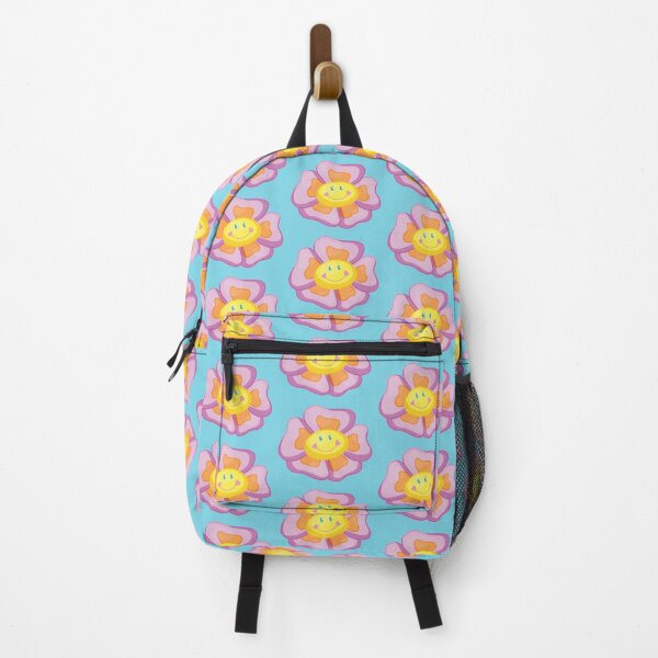 Item preview, smiley flower (blue background) designed and sold by ibyrd-7.