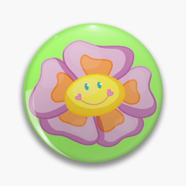 Item preview, smiley flower (green background) designed and sold by ibyrd-7.