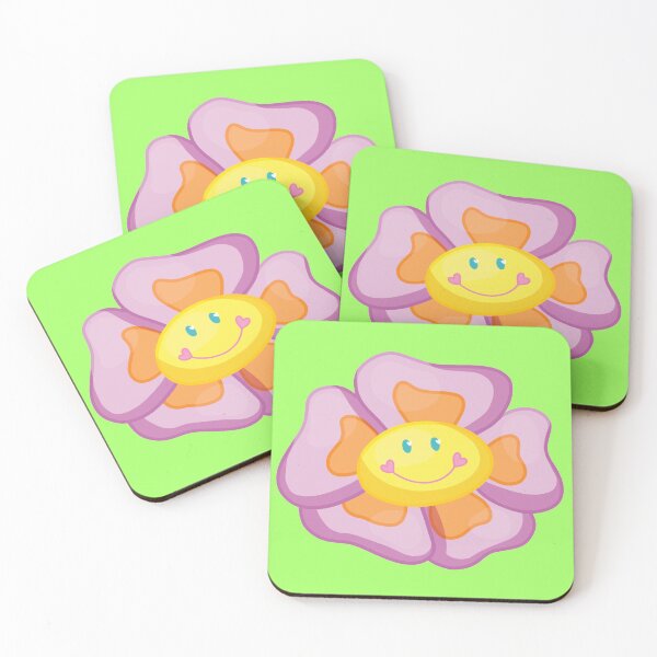 Item preview, smiley flower (green background) designed and sold by ibyrd-7.