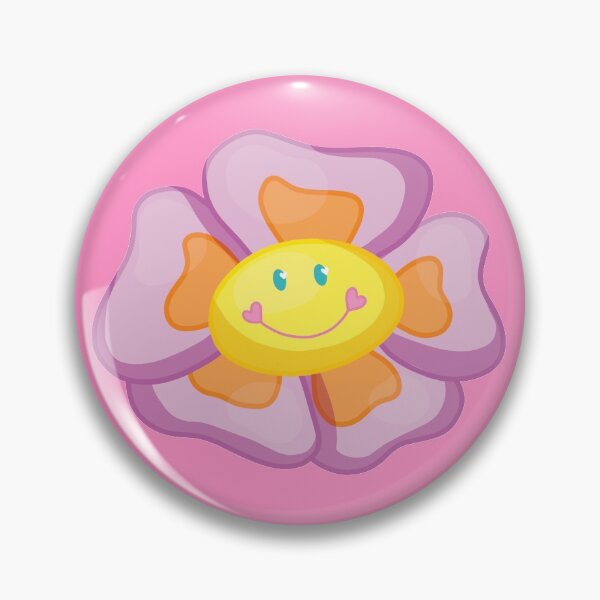 Item preview, smiley flower (pink background) designed and sold by ibyrd-7.