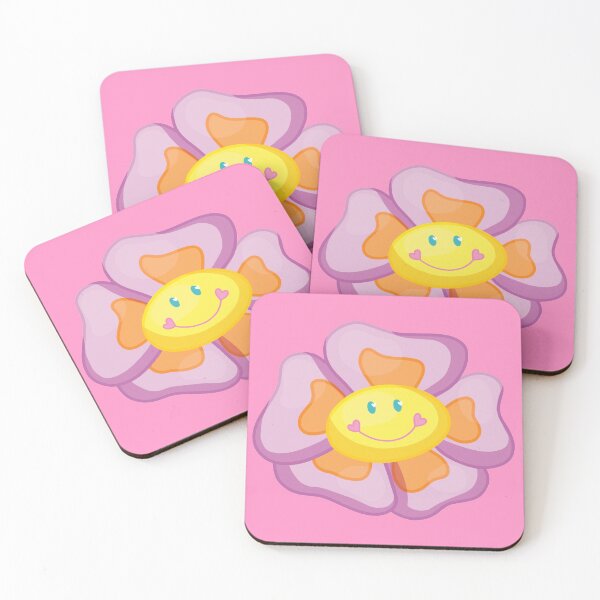 Item preview, smiley flower (pink background) designed and sold by ibyrd-7.