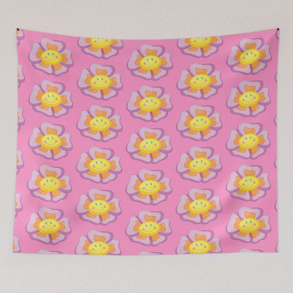 Item preview, smiley flower (pink background) designed and sold by ibyrd-7.