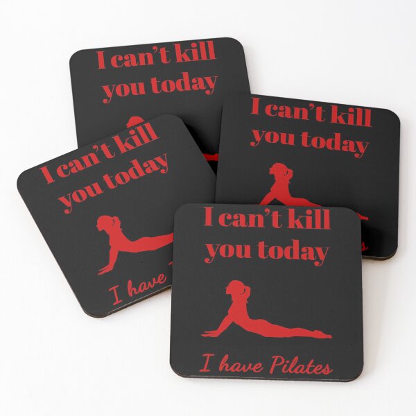 Item preview, I can't kill you today, I have Pilates (Red-Black) - designed and sold by Printerially.