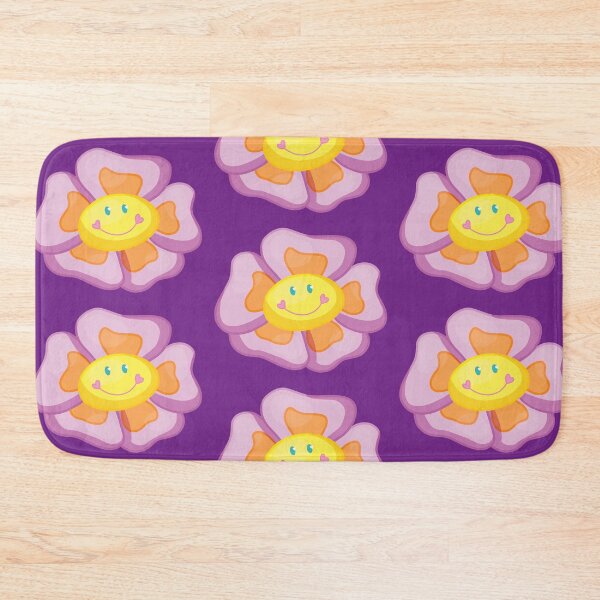 Item preview, smiley flower (purple background) designed and sold by ibyrd-7.