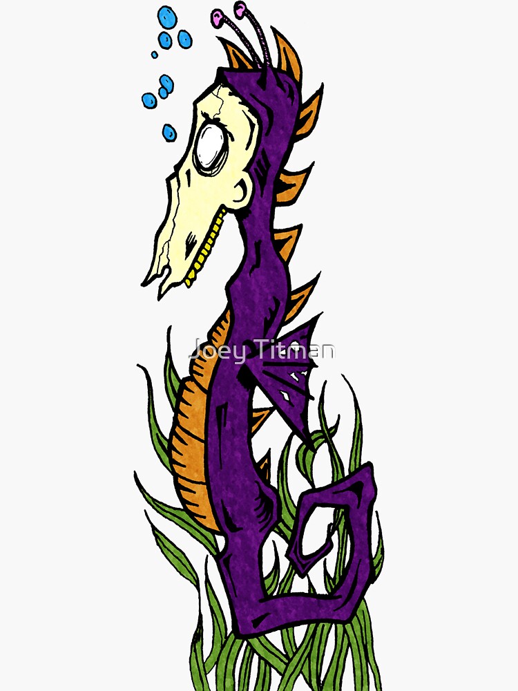 "Zombie Seahorse" Sticker for Sale by h4x0rJyNx Redbubble