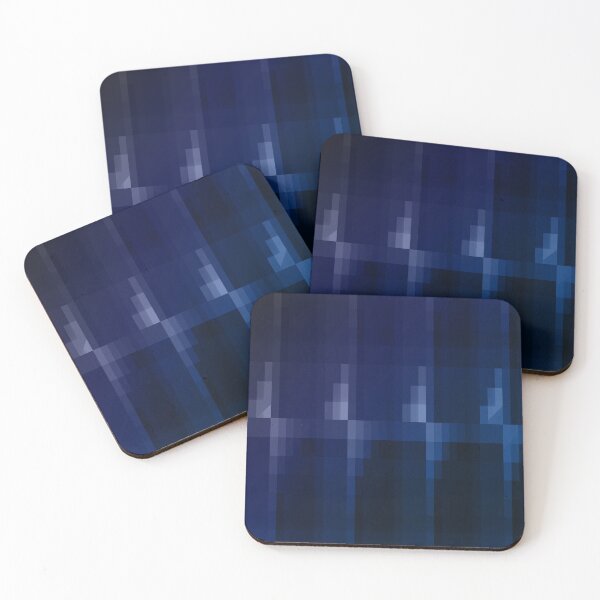 Item preview, Deep blue geometrical abstract polygonal design artwork designed and sold by Thecolorschemer.