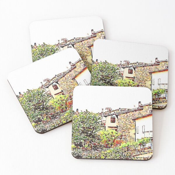 Item preview, Fognano: buildings and trees designed and sold by Giuseppe Cocco.
