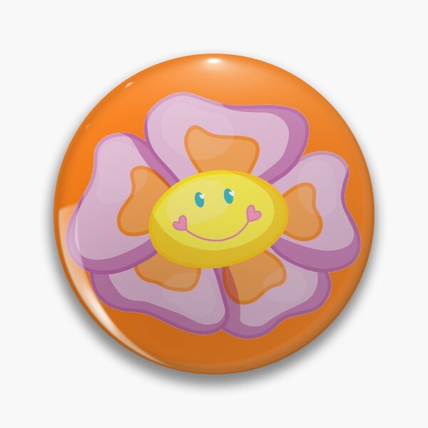 Item preview, smiley flower (orange background) designed and sold by ibyrd-7.