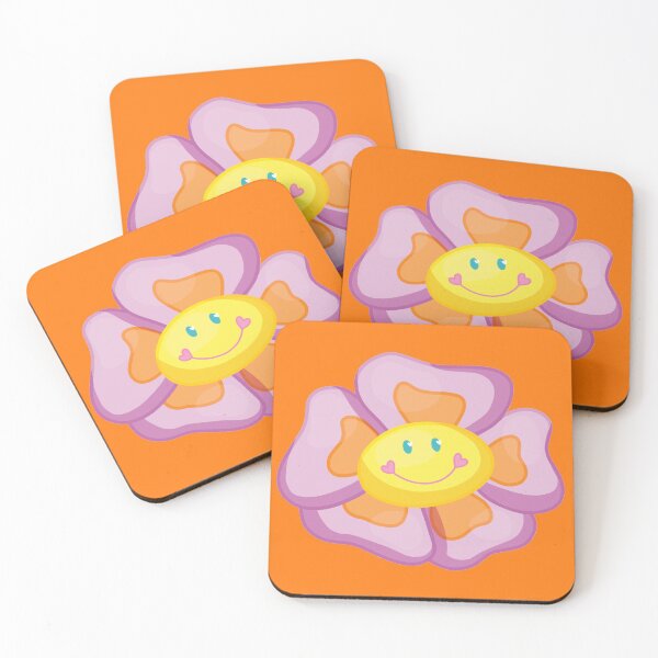 Item preview, smiley flower (orange background) designed and sold by ibyrd-7.