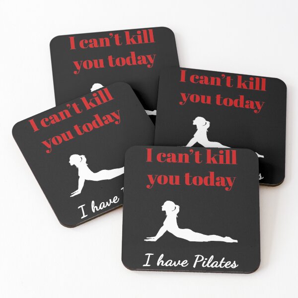 Item preview, I can't kill you today, I have Pilates (Red&White) - designed and sold by Printerially.